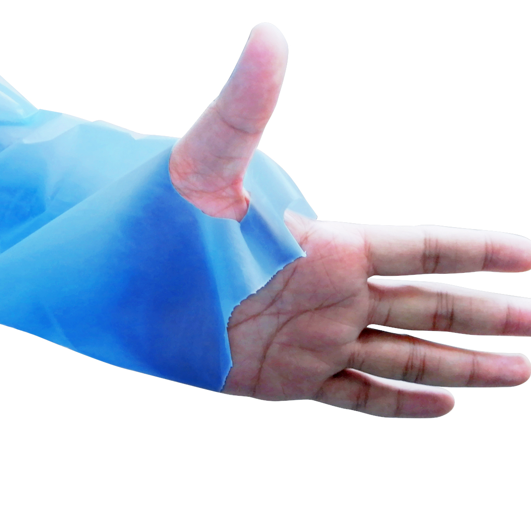 Antibacterial CPE Gown , Fluid Resistant Disposable Protective Wear