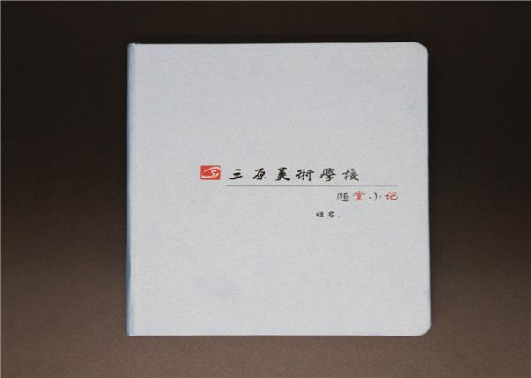 Large size customized double paper color inside UV printing fabric journal