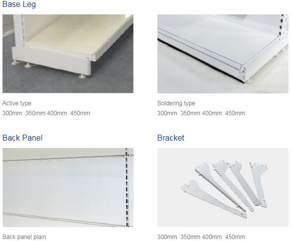 To the Wall Glass Panel Supermarket Display Fixtures for Cosmetics