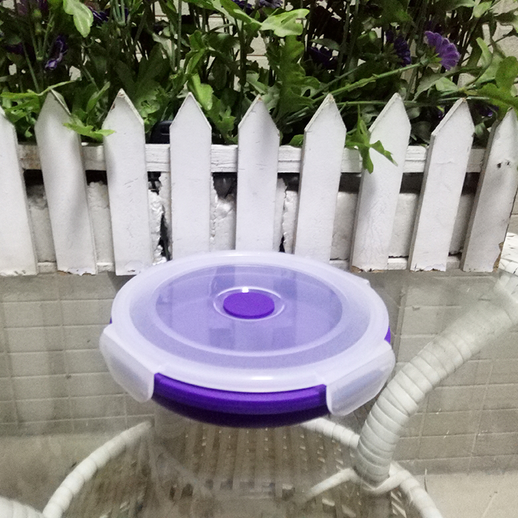 Warmer Food Grade High Quality Factional Silicone Circle Lunch Box Fresh Container For Food & Soup