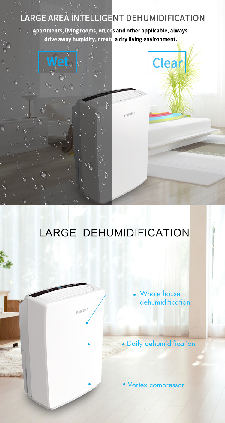 220V 50Hz 1.8L Water Tank Electric Safe Dehumidifier For Wardrobe