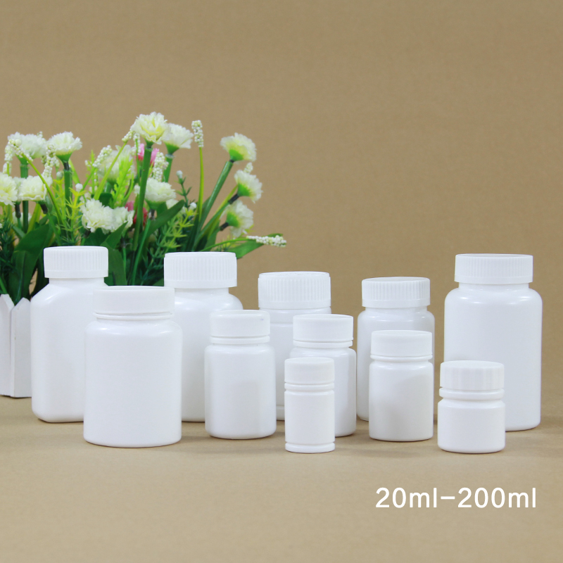 Industrial Package 20ml Round HDPE Food Grade Pill Bottle with Aluminum Foil Cap