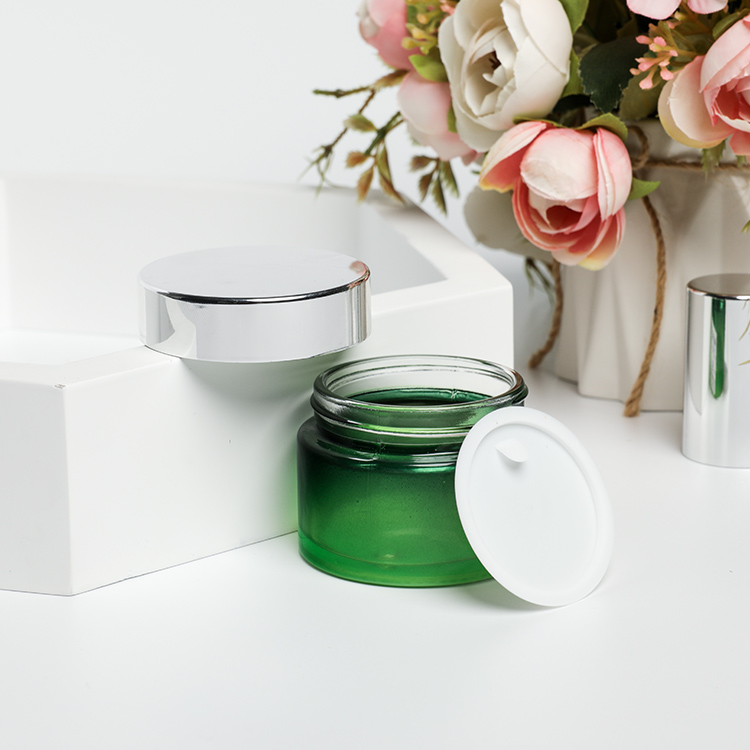 30ml 60ml 120ml Cosmetic Packaging Set Reusable Green Round Shape