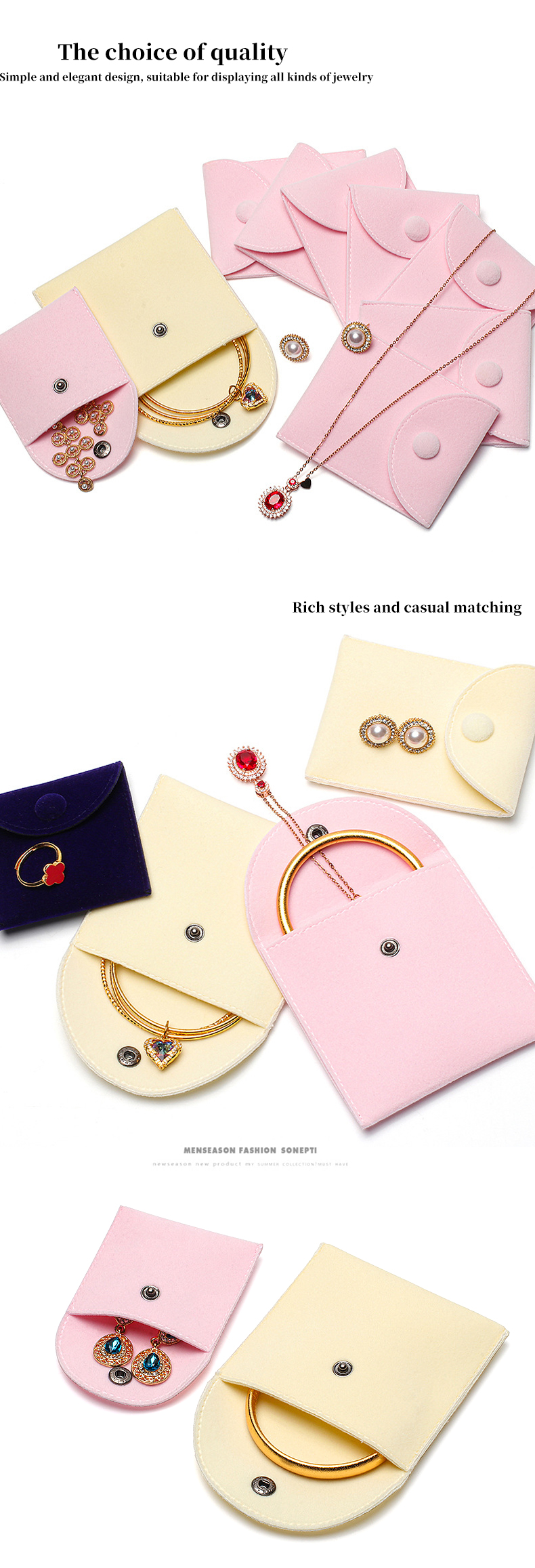Supple Mini Velvet Jewelry Storage Bag Pouch For Ear Studs Rings Bracelet