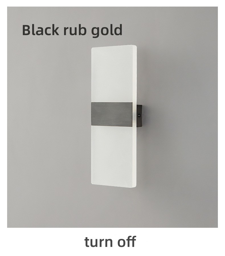 Modern Simple Rectangular LED Wall Lamp Transparent Bedroom Living Room Restaurant Hotel
