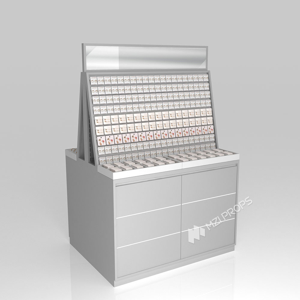 GDR08-SZ01-B Retail Display Shelf with Hooks and Adjustable Height for Mall Booths