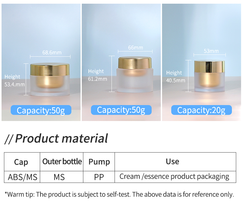 30g 50g Cosmetics Bottle Set Serum Cream Eye Cream Jar 50ml Pressing Toner Water Bottle