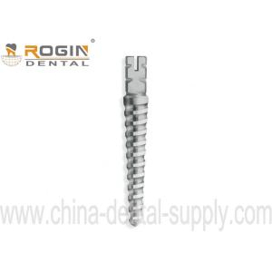Pure Tapered Titanium Dental Screw Post 0.8mm Dia With Cross Keys And Reamers