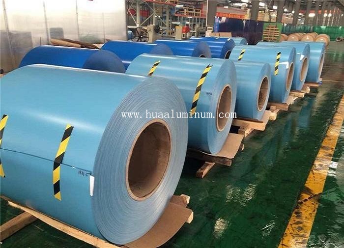 H116 6mm Tickness Painted Aluminum Coil With Blue Color Coated
