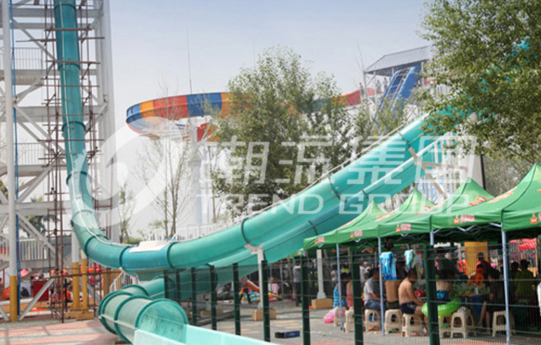 Adventure magic loop fiberglass water slides for outdoor water park games / Customized