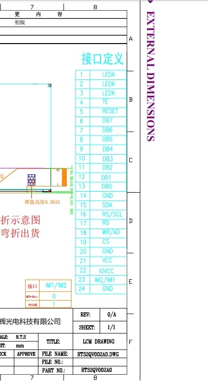 LCD IPS Display 3.2 Inch Industrial Digital HD Display 240*320 With 262k