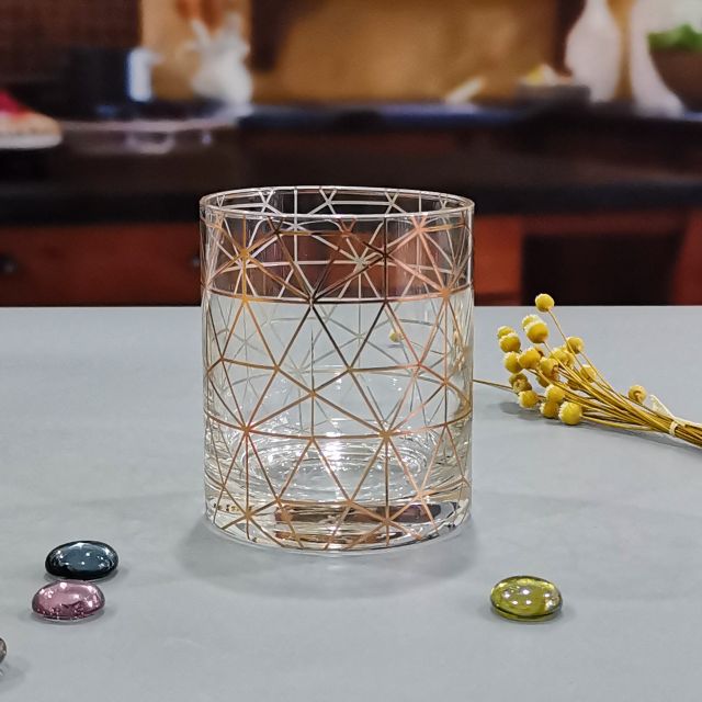 Hot sale lead-free crystal drinking tumbler glass with customized decal