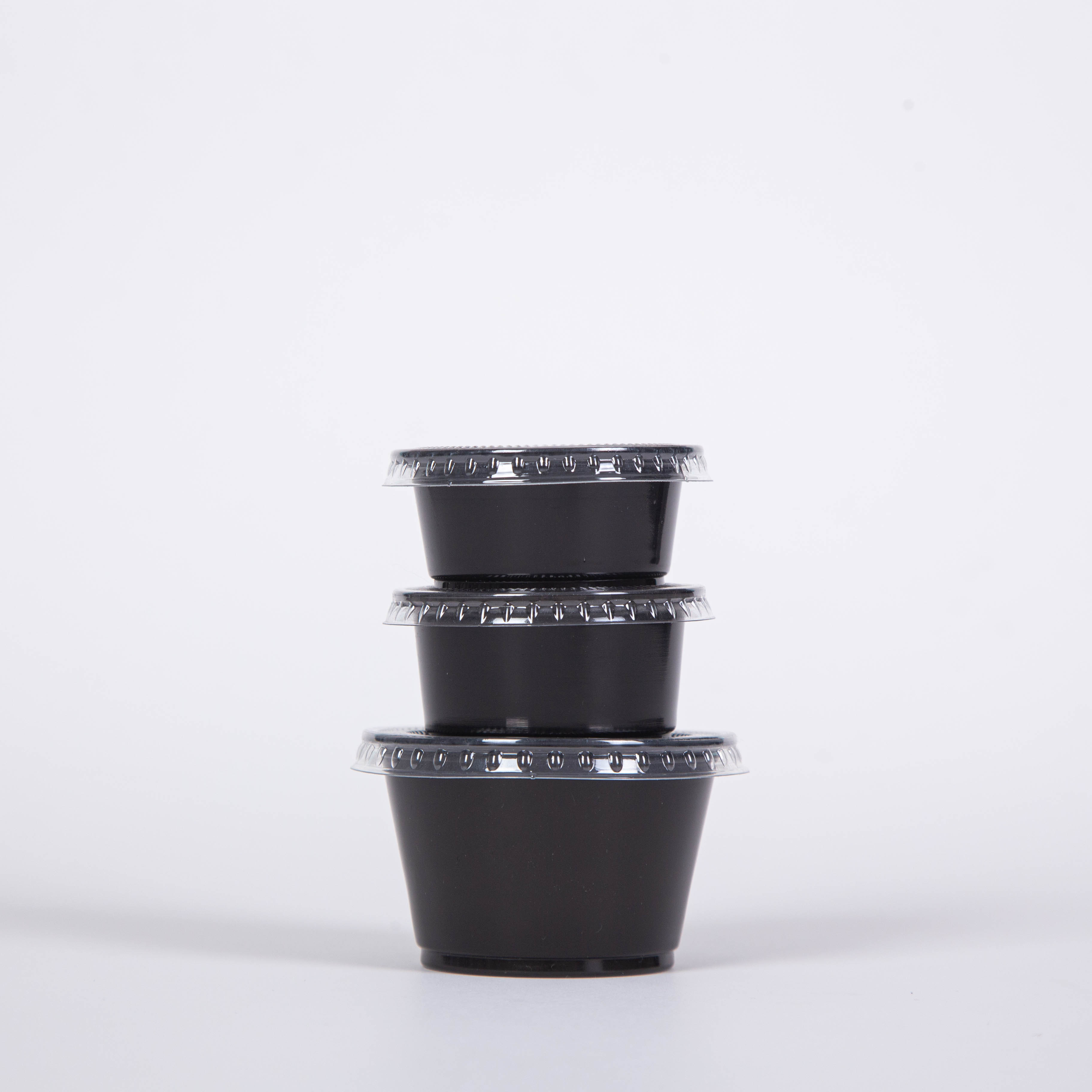 Beverage Disposable PP Cups With Lid Meal Prep Containers 2OZ Sauce Cups