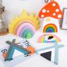 Buy cheap Non Toxic 22cm Rainbow Stacker Wood Montessori Creative Wood Toys from wholesalers