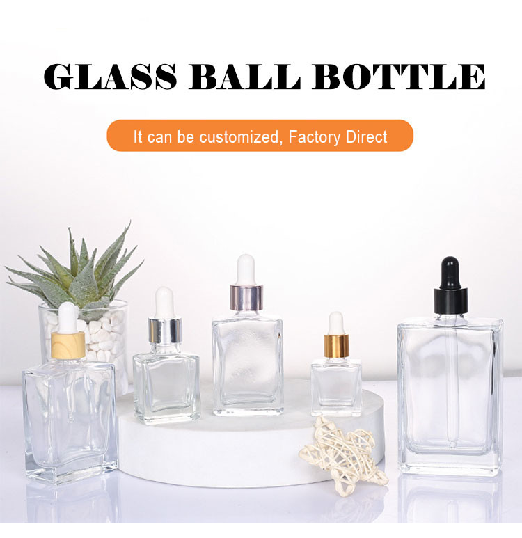 Customized Closure and Color 20g 30g 50g Dropper Bottle for Essential Oil Perfume