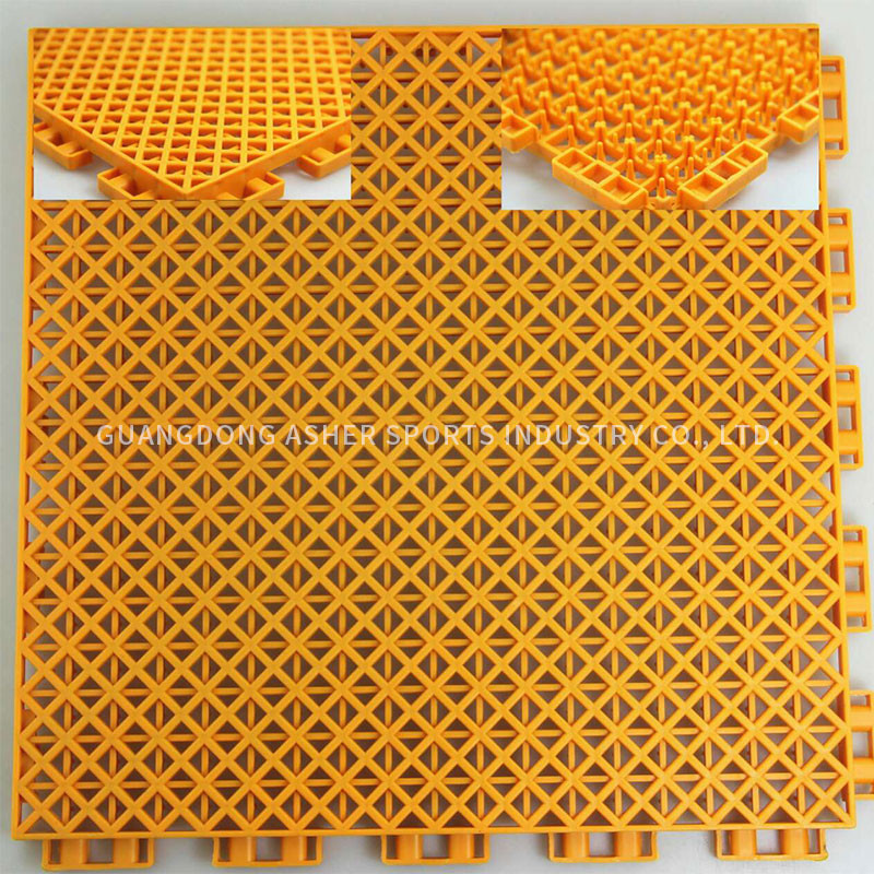 Non Toxic Sport Court Interlocking Tiles , Outdoor PP Interlocking Flooring