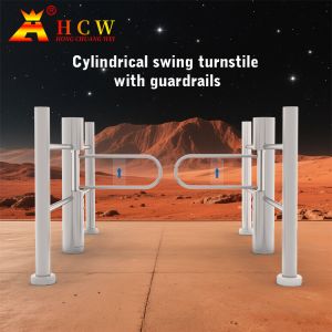 China HCW Stainless Steel Swing Turnstile Gate with Adjustable Channel Width (600-1250mm) and 5 Million Cycle Lifespan for High Traffic Areas on sale