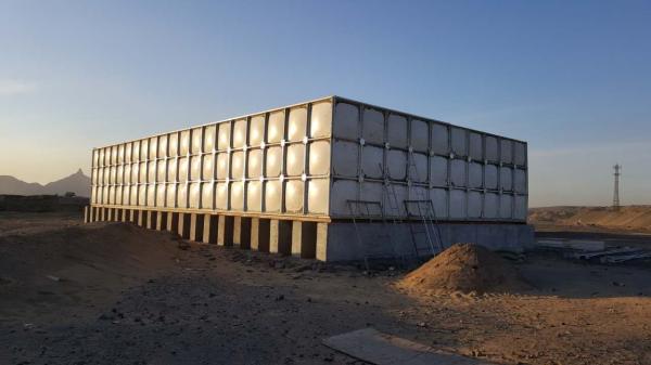 Horizontal FRP GRP Panels Bolted Plastic Water Storage Tanks 100000 Liters