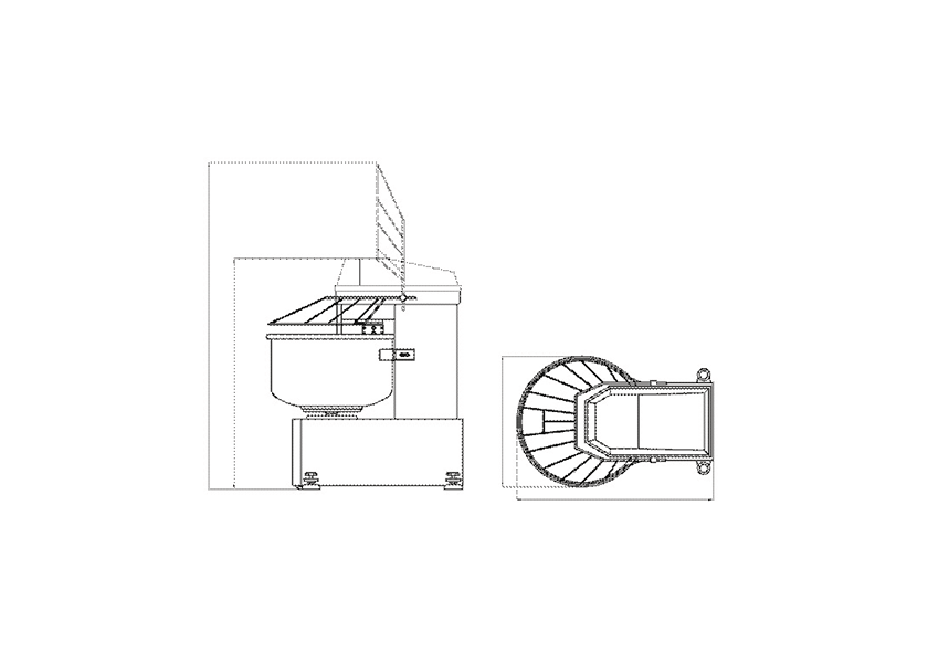 Commercial bakery dough mixer spiral flour mixer machine
