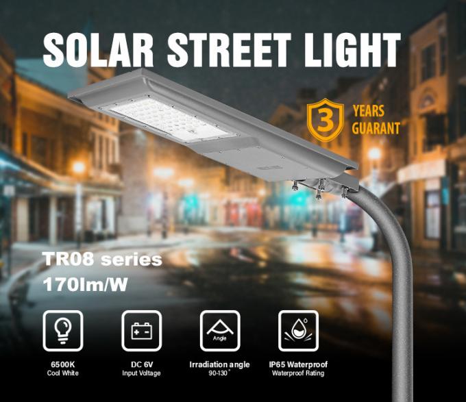 100W Solar Powered LED Street Lights ABS Housing SMD 2835 LED Chip 7000lm All In One 0
