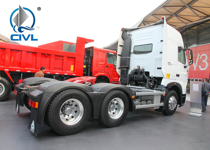 Howo A7 Tractor truck 420 Hp Prime Mover Truck With High Cabin Of Two Sleepers And Air Conditioner