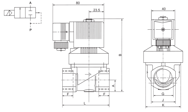 3/4'' 1'' High Pressure Normally Open Brass Solenoid Valve 24V 220V