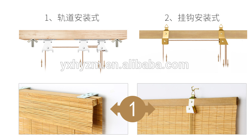 Roman Style Bamboo Schach Mat , Printed Bamboo Blinds Easily Transportation