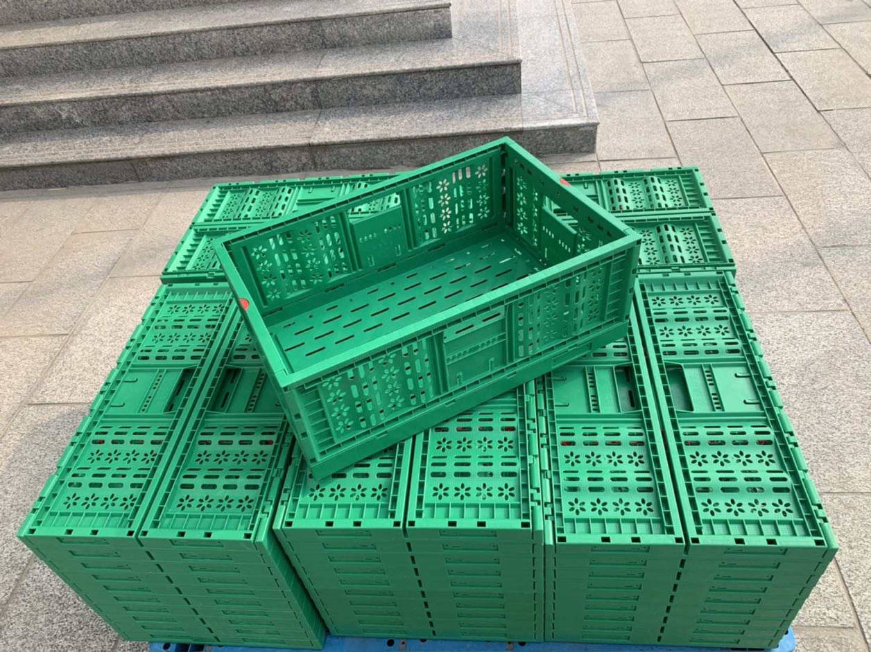 Versatile Stackable Crates for Agriculture Harvest Plastic Mesh Basket Storage Nest