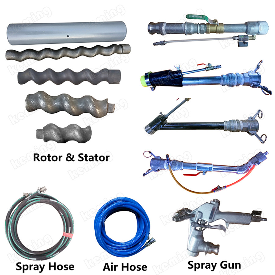 Screw Type Plastering Machine Parts LZB Series Cement Mortar Pump Components