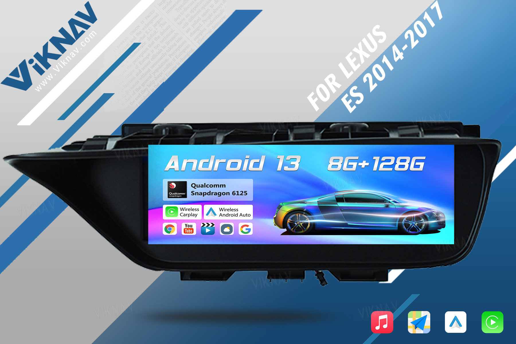 Android Multimedia Lexus Es300 Stereo Aftermarket Bluetooth Car Stereo 2014-2017 12V