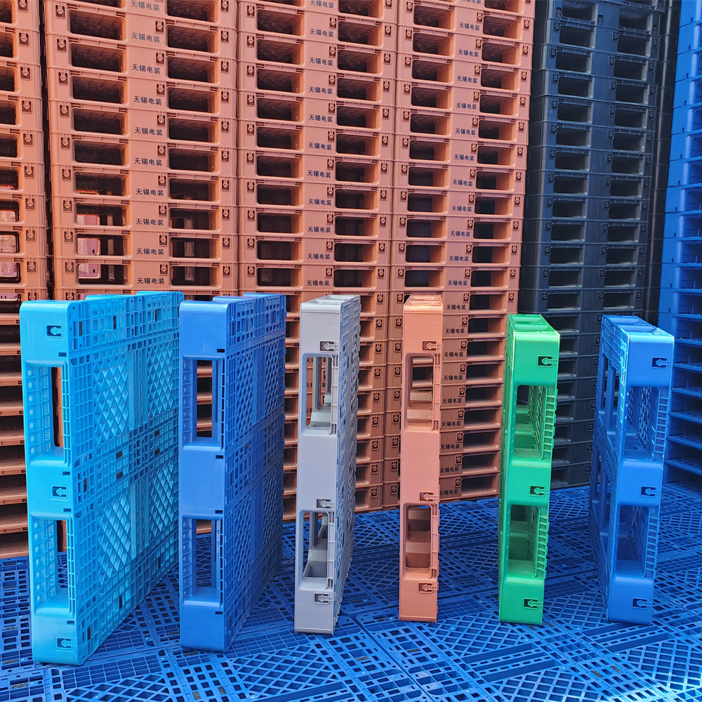 Heavy Duty industrial stackable plastic pallets Loading Capacity of 4T and 1T
