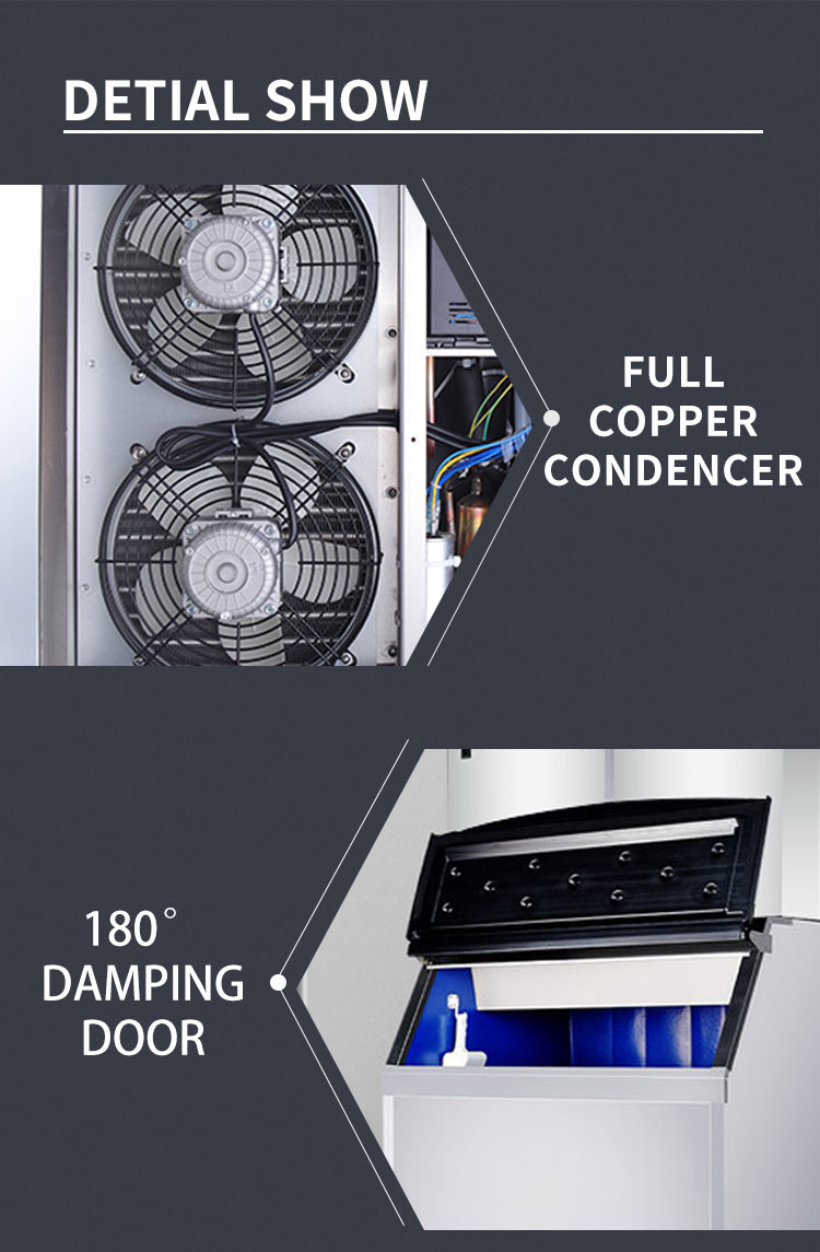 1000kg Commercial Nugget Ice Machine Air Cooling 22mm Automatic Clear Ice Maker