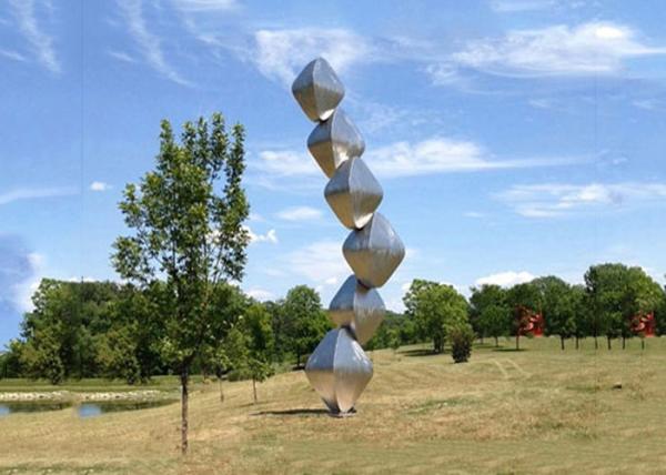 Abstract Steel Sculpture / Stainless Steel Art Sculptures Garden Landscape