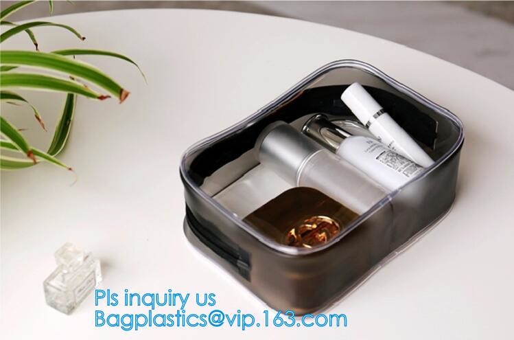 Travel Portable PVC Transparent Waterproof Cosmetic Bag Women Makeup Toiletry Bags, PVC Cosmetic Pouch, PVC Makeup Bag,