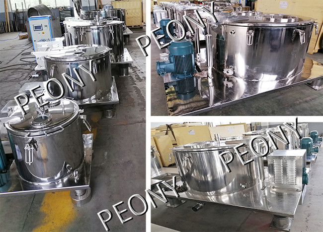 Flooded Biomass Vertical Basket Centrifuge With Cold Solvent For CBD Oil Extraction