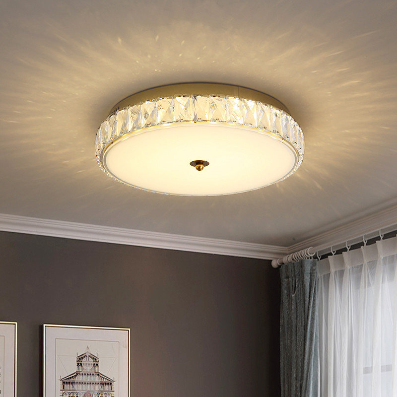 Modern Simple Light Luxury Crystal Lamp Bedroom Lamp Round led room light(WH-CA-84)