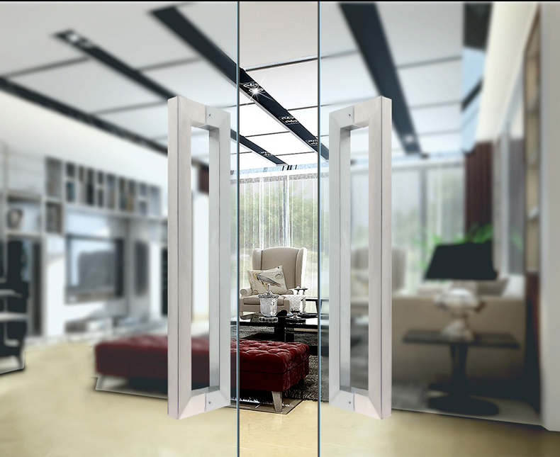 Main Door Handle in Luxury Design with 304 Stainless Steel and 200*200*19*1.0mm Size