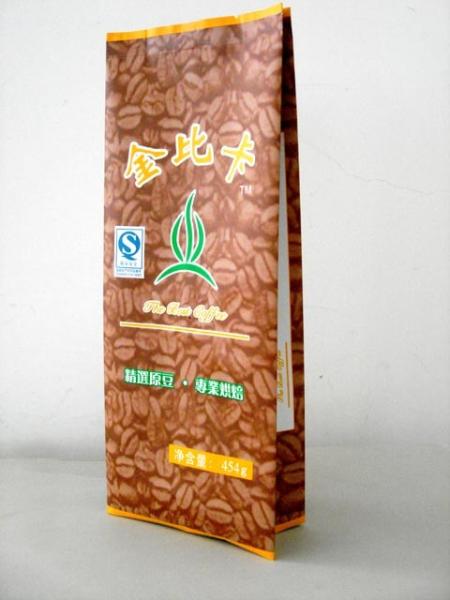 100 Micron PET / AL / PE Coffee / Tea Foil Bag Packaging with CMRK / Pantone