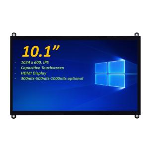 10.1" 1024x600 IPS PCAP capacitive touchscreen TFT LCD Support HDMI Connector