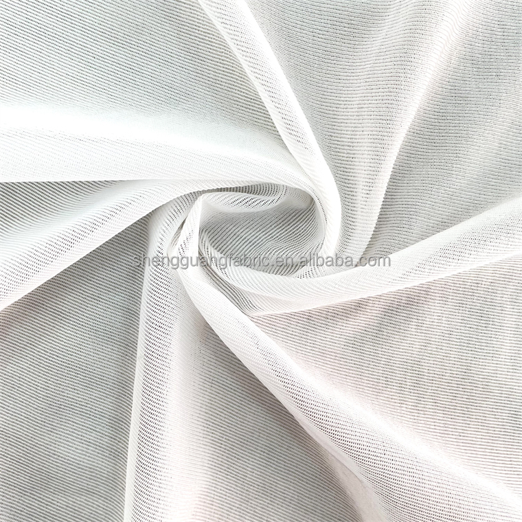 100%polyester knitted 4 way stretch unbleached grey fabric