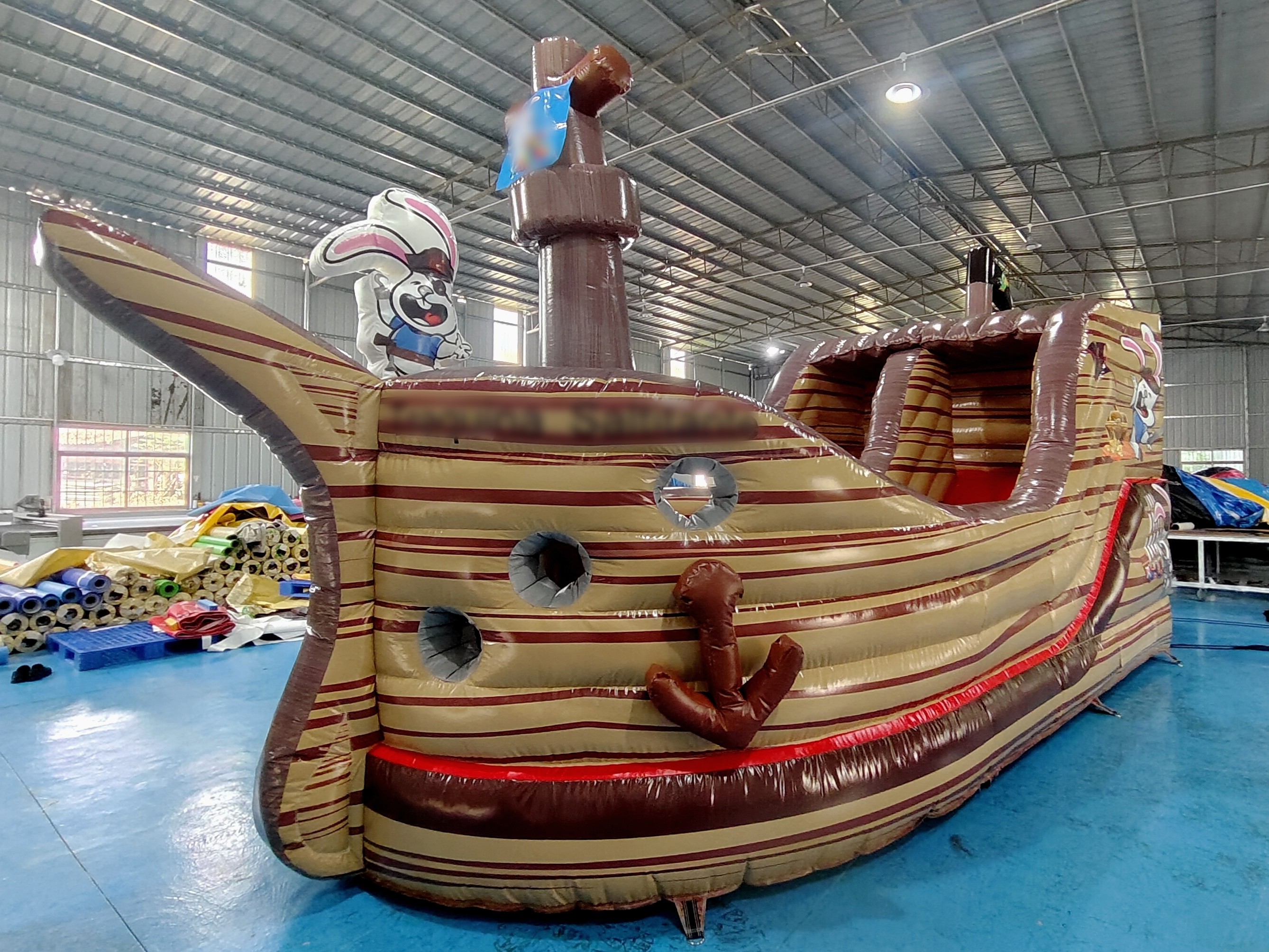 Commercial Inflatable Castle The Pirate Ship Inflatable Bouncy House With Slide Inflatable Playground For Kids