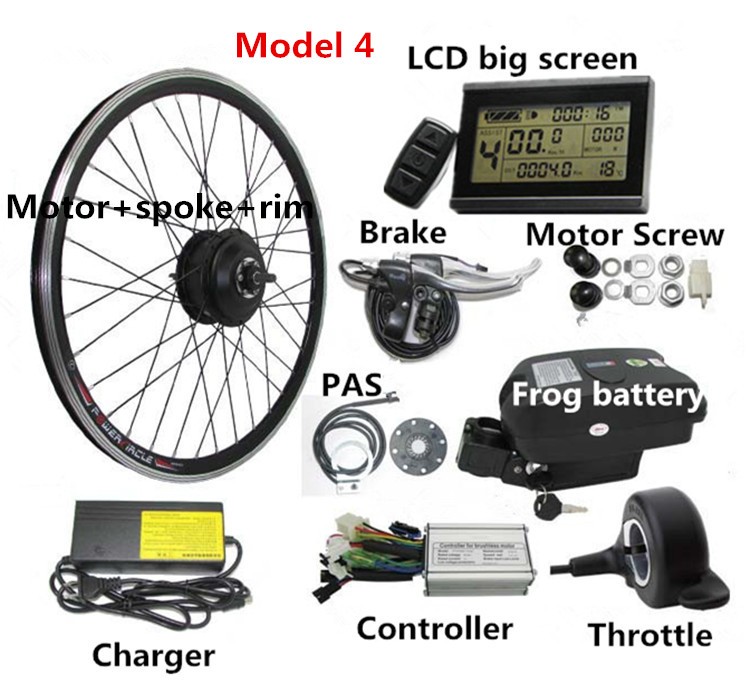 Aluminum Alloy Frame Electric Bike Conversion Kit 250W 350W 500W Motor Optional