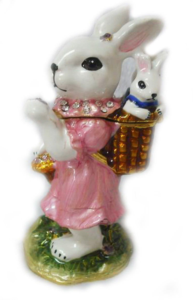 Easter Rabbit Trinket Box Rabbit Trinket Jewelry Box Bejeweled Box Cony Jewelry Trinket Box Easter Bunny Jewelry Box