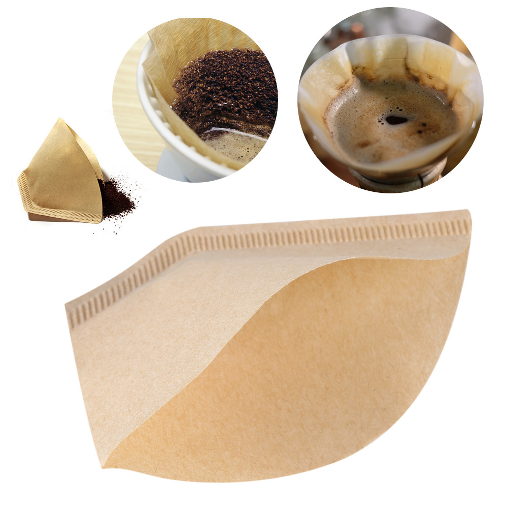 U101 Coffee Filter Papers Cone Disposable Drip Bag Filter 100pcs 1 - 2 Person
