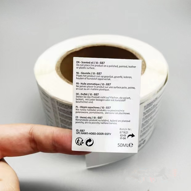 Vinyl Paper Seal Sticker Label Waterproof For Food Labelling Packaging