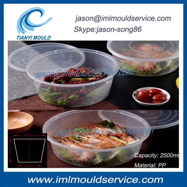 extra large clear thin wall plastic fish bowl and disposable lunch box 2500ml