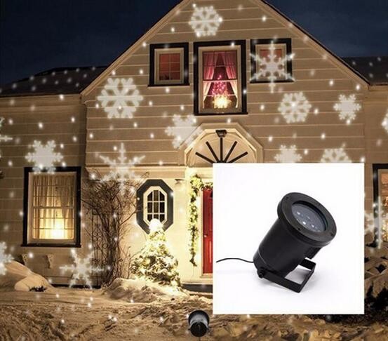 LED Light Moving Snowflake Landscape Laser Projector Lamp Outdoor Garden Xmas