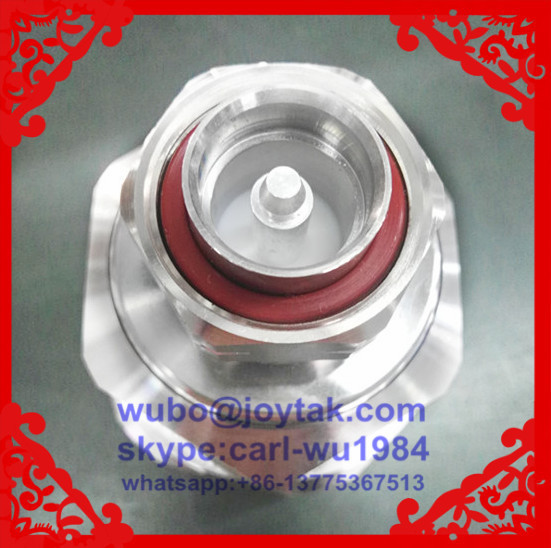 DIN 7/16 male connector clamp type for 1-5/8 leaking cable export to US market all brass