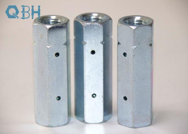 DIN6334 Long perforated nut Ellongated Hexagon Coupling Nuts height M6-M36 Zinc