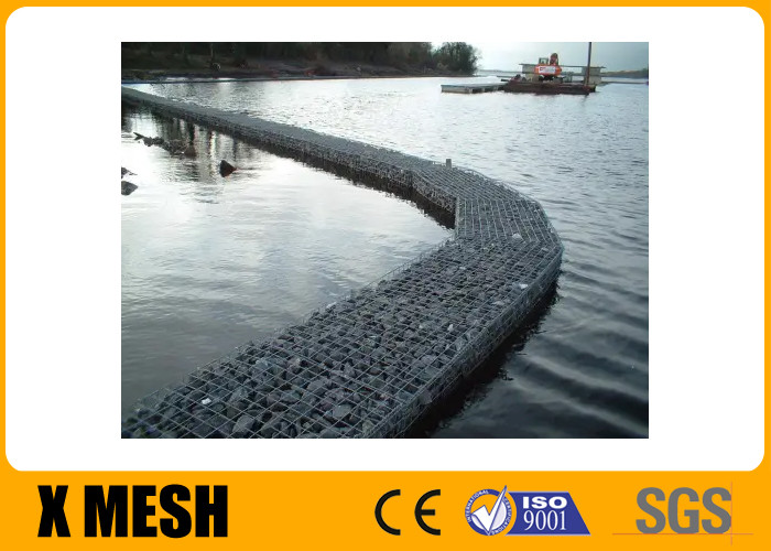 Hexagonal Woven Twisted Steel Gabion Baskets Retaining Wall 4mm Wire Diameter